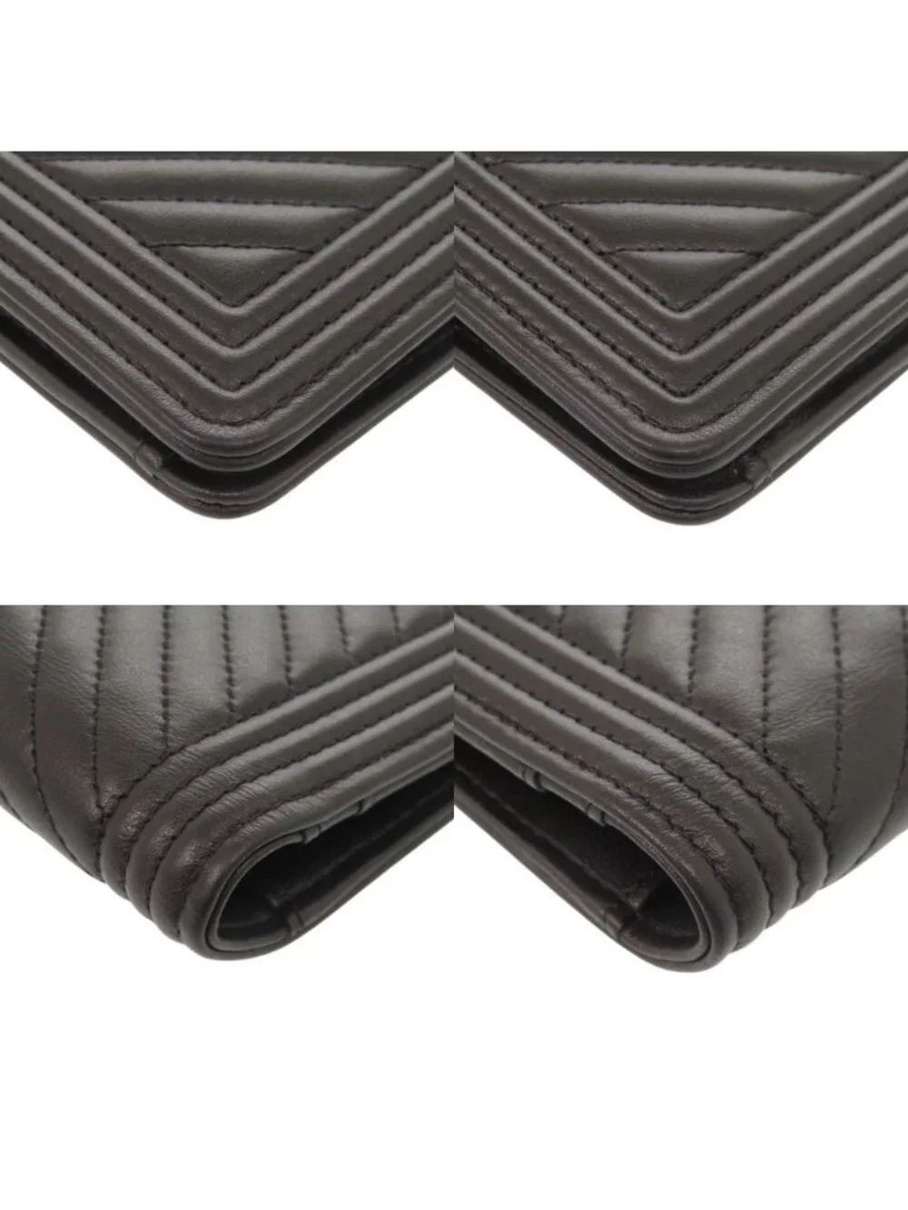 Chanel Boy CC Logo Lambskin Black Wallet